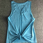 Backless Yoga Tank: Sleeveless, Off-Shoulder Sports Shirt for Women